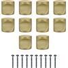 Amig - Pack di 10 Pomelli per mobili - Ø20 Mm - Colore Oro Spazzolato - Fabbricato in Zamak - Maniglie per cassetti e armadi da cucina e bagno con stile moderno decorativo - Mod. 816