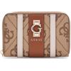 GUESS portafoglio Erenia Zip Around Wallet Latte Logo marrone