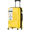 4FLY Valigetta rigida leggera da viaggio e set di valigie: trolley con serratura TSA, ruote doppie, manico telescopico in alluminio e doppia cerniera, beauty case, bagaglio a mano e bagaglio da lavoro