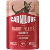 Carnilove Umido Gatto Kitten Filetti Coniglio e Calendula 85 g