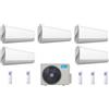 Midea Climatizzatore Pentasplit Midea Breezeless 9+9+9+12+12 Btu Classe A++/A R32 Wi-Fi M5oe-42hfn8-Q