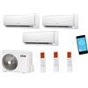 Ferroli Climatizzatore Trial Split Ferroli Giada M 9000+9000+12000 Btu Gas R-32 Wi-Fi A++/A+ Unita Esterna 21-3