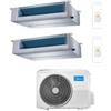 Midea Climatizzatore Dual Split Midea Canalizzata 18000+18000 Btu Gas R32 M4oe-28hfn8-Q