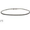Bracciale Tennis in oro bianco 18 Kt 750 diamanti neri 1,70 ct -536/ST-