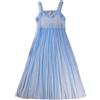 Donna Trasparente Rete Prendisole Abito Vita Alta senza Maniche Tulle Cami Midi