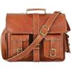 Fatto a mano 20 " Pelle Laptop Zaino Vintage Spaziosa Borsa Messenger a Tracolla Laptop Bag