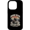 Bear Fishing Beer Lover Lake Custodia per iPhone 14 Pro Bere Birra Cattura Pesce Evitare Persone Pesca