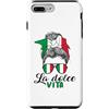 Italy Love Apparel Co Custodia per iPhone 7 Plus/8 Plus Signora italiana divertente dicendo bandiera Italia