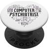 Computer Line Designs Computer Psichiatra - PC Repair Heart Distressed Design PopSockets PopGrip Adesivo