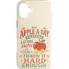 Teacher Sass Studio Custodia per iPhone 16 Plus Scherzo di lancio di mele Vintage Fruit Pun
