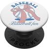Negozio di fiocchi Coquette per tifosi d Baseball Fiocco da civetta per tifoso PopSockets PopGrip Adesivo