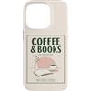 Coffee and Bookis Themed Apparels Women Custodia per iPhone 14 Pro Caffè E Libri Retro Reader Cafe