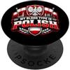 Novelty Polish Men Women Kids Mom Dad Au Il mio gruppo sanguigno è polacco Polonia Polska Patrimonio PopSockets PopGrip Adesivo