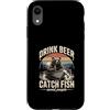Bear Fishing Beer Lover Lake Custodia per iPhone XR Bere Birra Cattura Pesce Evitare Persone Pesca