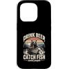 Bear Fishing Beer Lover Lake Custodia per iPhone 15 Pro Bere Birra Cattura Pesce Evitare Persone Pesca