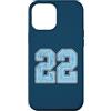 Number 22 Jersey Player Uniform #22 Gift Custodia per iPhone 12 Pro Max Divisa da giocatore numero 22 blu e bianco #22