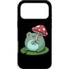 Cottagecore Frog Mushroom Lily Pad Cute Custodia per iPhone 17 Pro Max Carino Rana Fungo Ombrello Lily Pad Cottagecore Cartoon Art