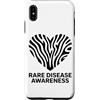 Rare Disease Warrior Gifts for Women and Custodia per iPhone XS Max Mese di sensibilizzazione sulle malattie rare Zebra febbraio Malattia rara