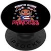 Puerto Rico Flag Puerto Rican Hispanic H Portoricano Principessa Puerto Rico Ragazza ispanica PopSockets PopGrip Adesivo