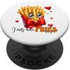 Fry Love Designs Simpatiche patatine fritte I Only Have Fries For You Love Hearts PopSockets PopGrip Adesivo