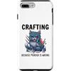 Scrapbooking Crafting Cat Creationz Custodia per iPhone 7 Plus/8 Plus Funny Crafters Citazione - Crafting because Murder is wrong