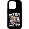 Reading Cat Lover Bookworm Mom Sunset Custodia per iPhone 15 Pro Prenota Mom Cat Lover va bene con una buona lettura