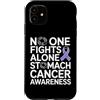 Stomach Cancer Warrior Gifts for Women a Custodia per iPhone 11 Consapevolezza del cancro allo stomaco Pervinca Novembre Cancro allo stomaco