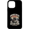 Bear Fishing Beer Lover Lake Custodia per iPhone 13 Pro Max Bere Birra Cattura Pesce Evitare Persone Pesca