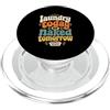 Spin Cycle Humor Co. Laundry Today Or Nudo Domani Retro Groovy Grafica PopSockets PopGrip per MagSafe