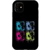 Vintage Style Rock Climbing Collage Desi Custodia per iPhone 11 Collage retrò per alpinisti uomini donne