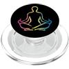 Jeff Hobrath Divertente sarcastico dito medio yoga posa design PopSockets PopGrip per MagSafe