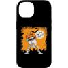 Funny Halloween Shirts Scary Gifts Men W Custodia per iPhone 14 Halloween Dabbing Scheletro Skull Rib Cage Dab Dance Pose