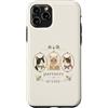 Paw Pact Prints Custodia per iPhone 11 Pro Partners In Wine Cats Vintage Felino Umorismo Amanti dei gatti
