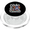 Stomach Cancer Warrior Gifts for Women a Consapevolezza del cancro allo stomaco Pervinca Novembre Cancro allo stomaco PopSockets PopGrip per MagSafe