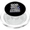 Stomach Cancer Warrior Gifts for Women a Consapevolezza del cancro allo stomaco Pervinca Novembre Cancro allo stomaco PopSockets PopGrip per MagSafe