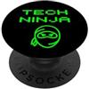 FUNNY TECH SUPPORT PRESENTS Tech Ninja Divertente Supporto IT Riparazione Computer Geek Nerd Citazione PopSockets PopGrip Adesivo