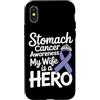 Stomach Cancer Warrior Gifts for Women a Custodia per iPhone X/XS Consapevolezza del cancro allo stomaco Pervinca Novembre Cancro allo stomaco
