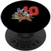 Medieval Renaissance Ren Faire Birthday Medieval Knight Kid Età 10 Anni Compleanno PopSockets PopGrip Adesivo