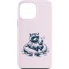 Atmosfera estiva trash panda divertente Custodia per iPhone 13 Pro Max Fantastico cocktail estivo in piscina con procione, sole