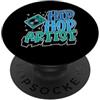 Retro Hip Hop DJ Concert Merch for Rap M Artista Hip Hop Rap Estetica Giradischi Grafica PopSockets PopGrip Adesivo