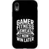 Gaming Workout Gamer Gym Motivation Custodia per iPhone XR Gamer Fitness Sudore Ora Vinci Più Tardi Allenamento