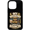 Jimbeels Custodia per iPhone 13 Pro My Weekend Needs A Bouncer umorismo riposo