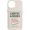 Coffee and Bookis Themed Apparels Women Custodia per iPhone 14 Caffè E Libri Retro Reader Cafe