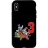 Medieval Renaissance Ren Faire Birthday Custodia per iPhone X/XS Medieval Knight Kid Età 3 Anni Compleanno
