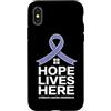 Stomach Cancer Warrior Gifts for Women a Custodia per iPhone X/XS Consapevolezza del cancro allo stomaco Pervinca Novembre Cancro allo stomaco