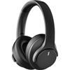 JADUFHU Cuffie Bluetooth Over-Ear, 82 ore di autonomia, Bluetooth 5.4, pieghevoli, microfono integrato, senza fili e cablate, ripiegabili per viaggio, lavoro, studio, Nero