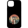 Surfing Alligator Beach Summer Wave Retr Custodia per iPhone 15 Plus Cool Crocodile Surfer Tramonto Ocean Vibes Retro
