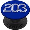 City & State Bridgeport Connecticut 203 Codice area patriota locale americano PopSockets PopGrip Adesivo