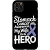 Stomach Cancer Warrior Gifts for Women a Custodia per iPhone 11 Pro Max Consapevolezza del cancro allo stomaco Pervinca Novembre Cancro allo stomaco