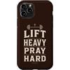 Faith & Purpose Christian Collective Custodia per iPhone 11 Pro Sollevare Pesante Pregare Hard Christian Palestra Fede Pesi